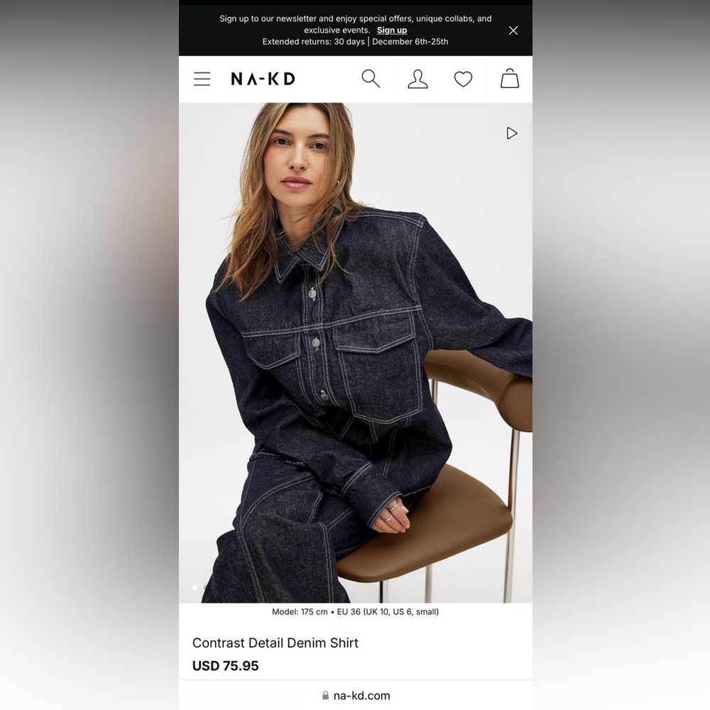 NA-KD Denim shirt & Denim pants